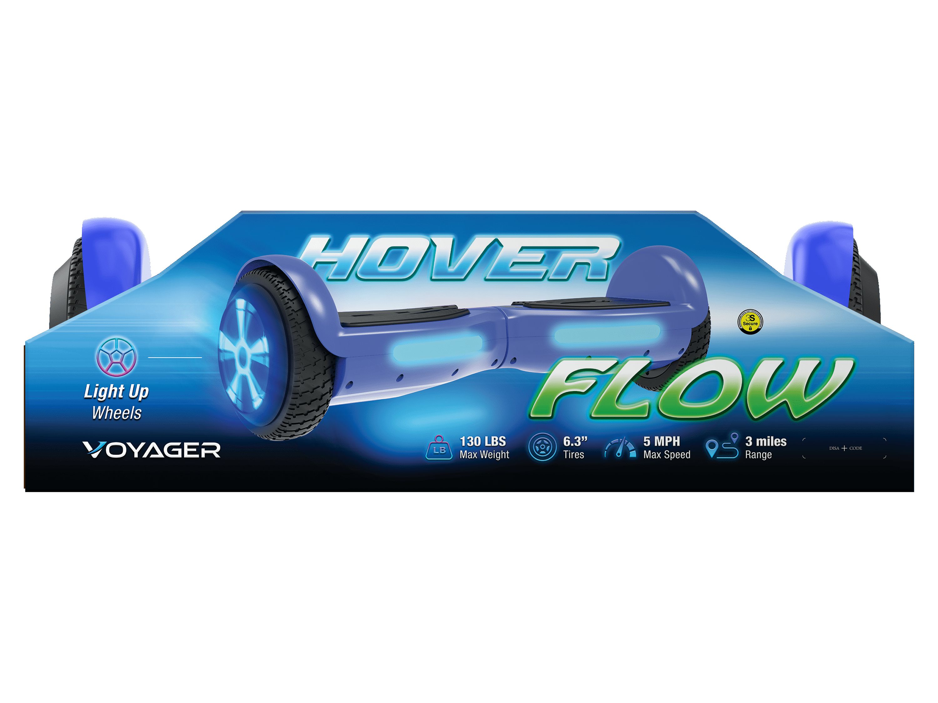 Voyager Hover Flow, Blue Hoverboard with Lights for Kids - image 5 of 11