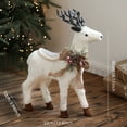thumbnail image 3 of 11.8Inch White Christmas Reindeer Figurine Decor Statue, Santa Deer Christmas Table Decorations, for White Christmas Decorations, Centerpiece Table Decorations or Fireplace Decorations, 3 of 6