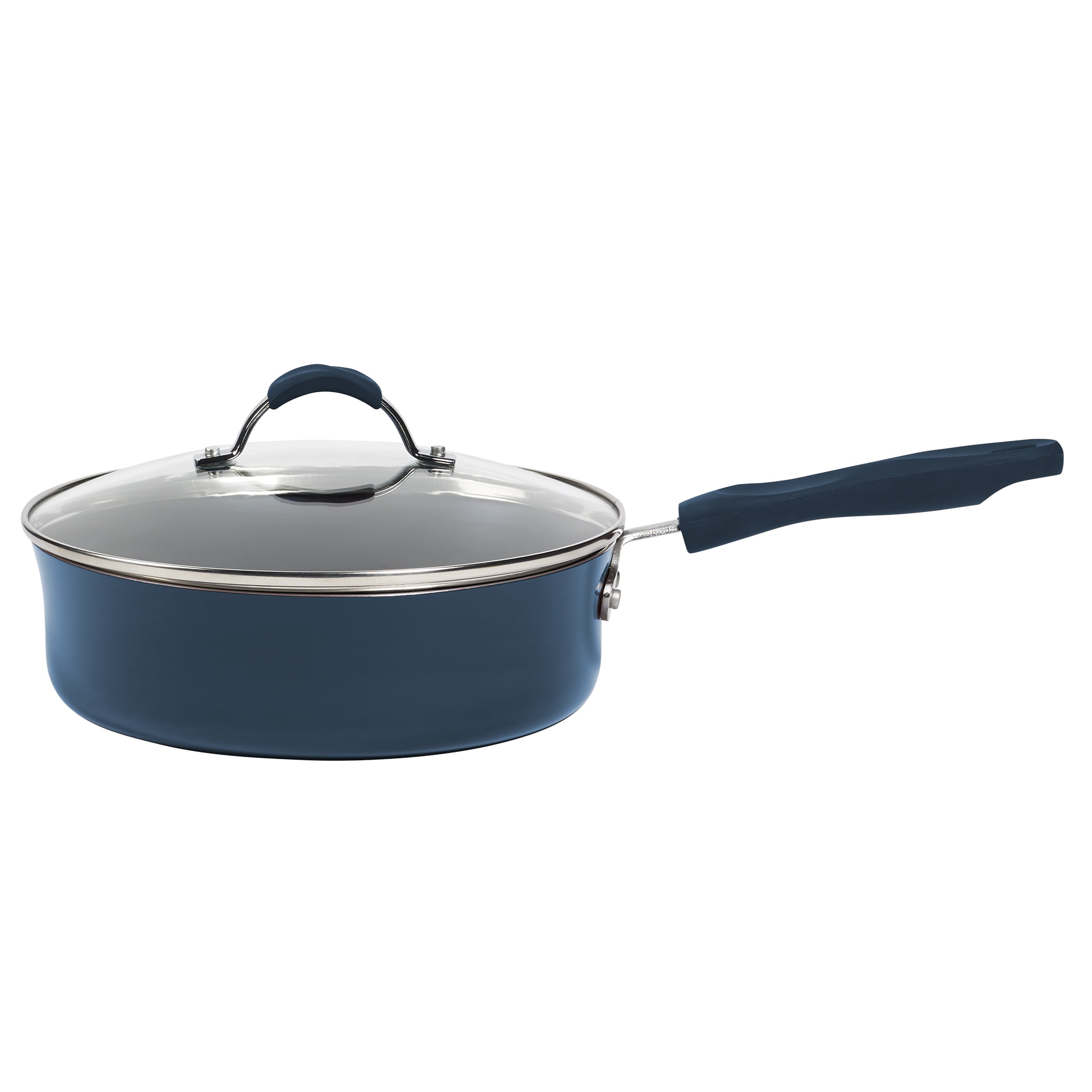 Denmark Tools for Cooks 10 Piece Monaco Nonstick Aluminum Cookware Set Pots  Pans, Black