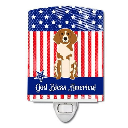 

Patriotic USA Brittany Spaniel Ceramic Night Light