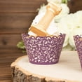 thumbnail image 6 of Efavormart 25 Pack | Purple Lace Laser Cut Paper Cupcake Wrappers, Muffin Baking Cup Trays, 6 of 11