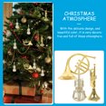 thumbnail image 3 of 12Pcs Golden Plastic Toy Musical Instruments Christmas Wall Decor Violin Shape 5.9x1.9in, 3 of 8