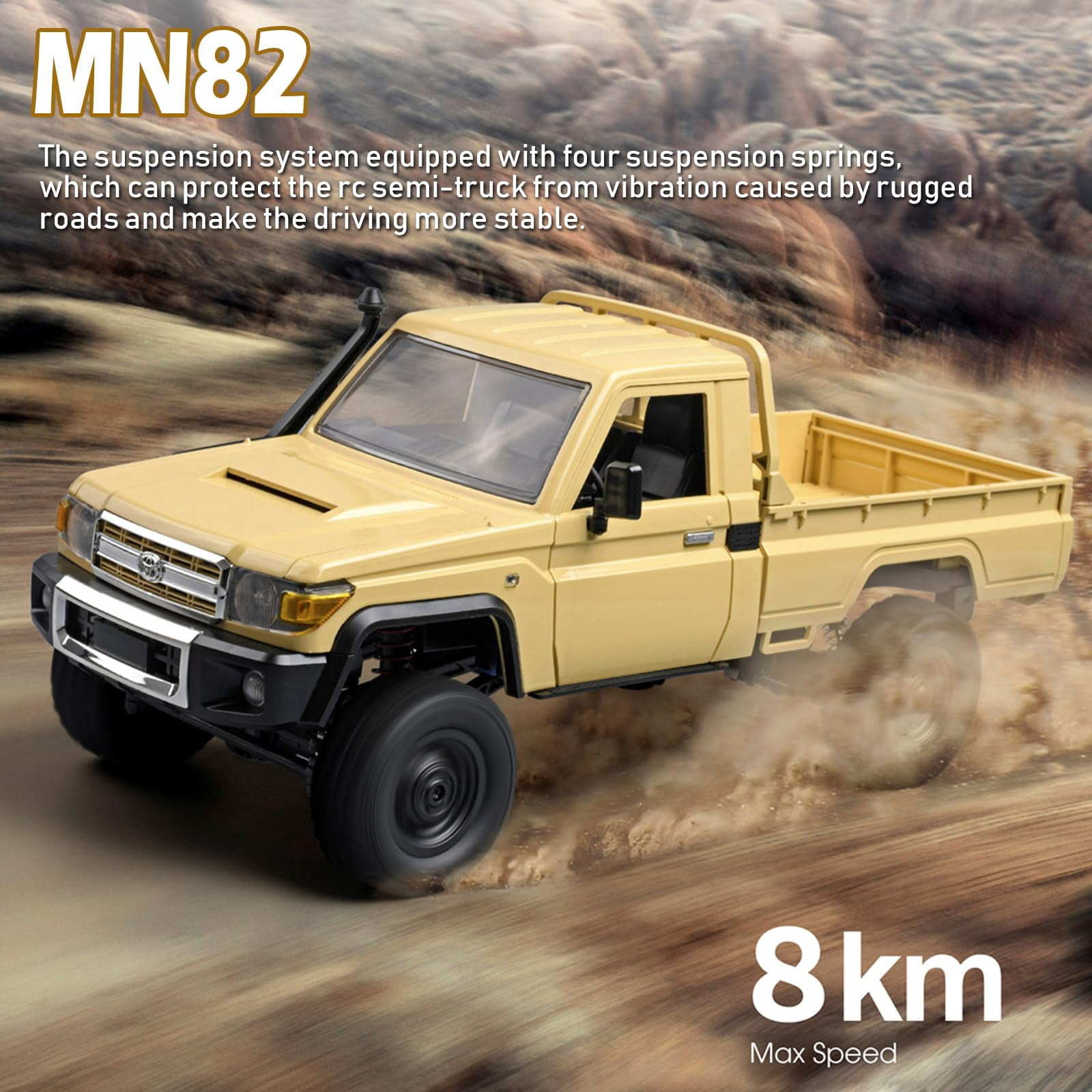 AOBAIWO 1/12 RC Crawler MN82 RC Car Rock Crawler 4x4 with 3 Upgraded 1200mah Battery 2.4GHz Remote Control Truck 4WD Off-Road Pick-up Truck RTR 280 Strong Magnetic Motor