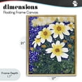 thumbnail image 4 of Stupell Industries Modern Summer Garden Cosmos Gold Floating Frame Canvas Art, 17 x 21, by Sarah Waldron Kimball, 4 of 8