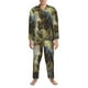 thumbnail image 3 of Balery Ferocious Dinosaur Pijama para Hombre de Dos Piezas con Manga Larga, Conjunto de Dormir y Descanso Suave con Bolsillos-Large, 3 of 7