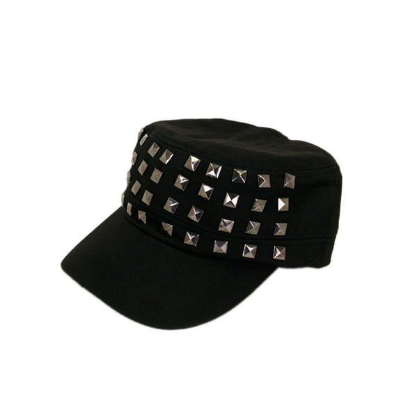 Adjustable Cotton Military Style Studded Front Army Cap