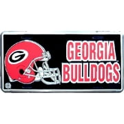 Georgia Helmet (Red Helmet super G) embossed metal auto tag