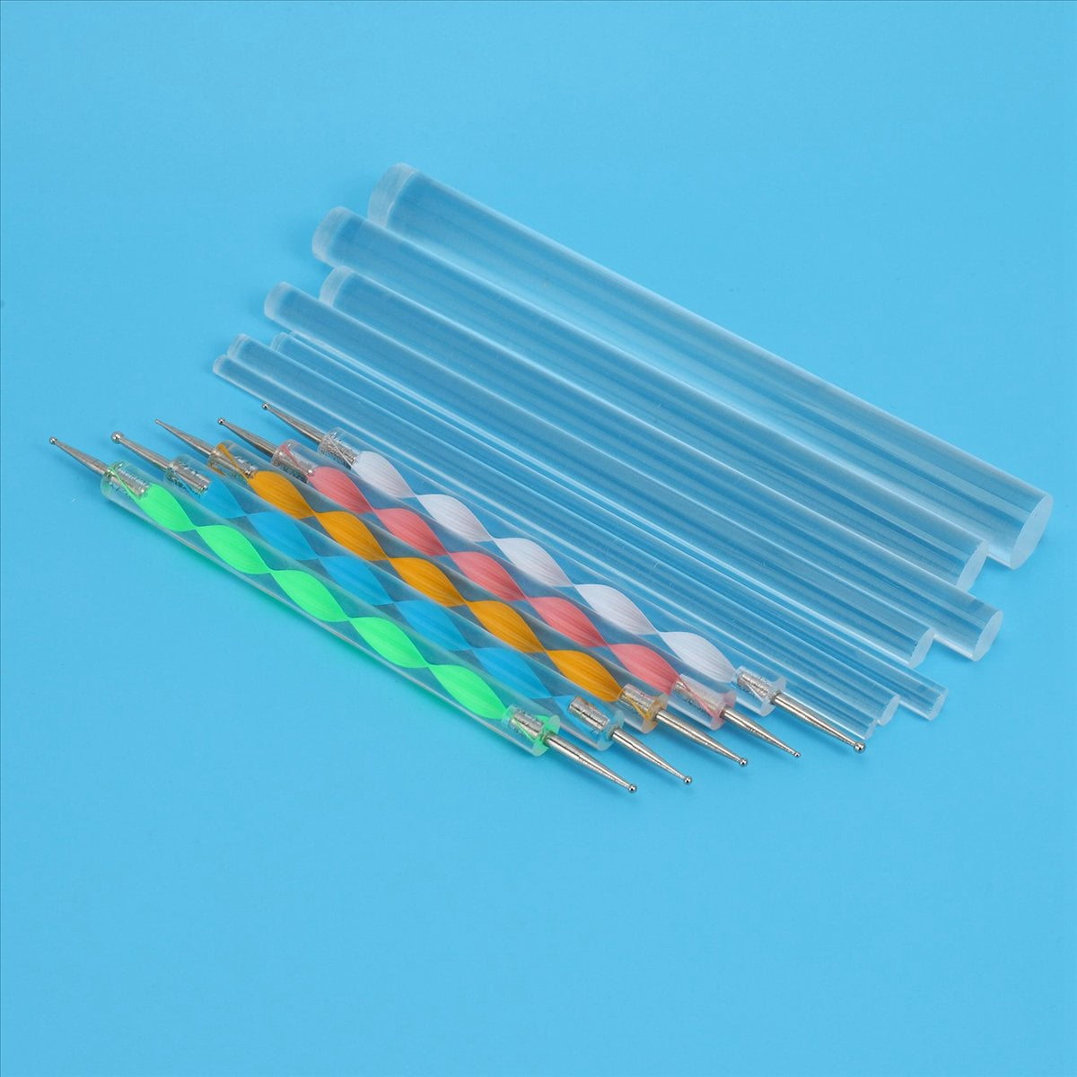 10X Mandala Dotting Tools Set for Painting Rocks, Rock Stone Painting Pen Polka Dot Tool Template Cosmetic Brush