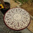 thumbnail image 3 of 60cm Cotton Hand Crochet Round Lace Hollow Out Tablecloth Table Cloth Cover Kaesi-9192339865847 White, 3 of 4