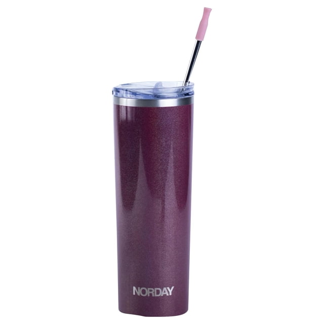 Vasos de Acero Inoxidable - Termo Tumbler de 22oz -660ml | Vaso Termico | Mantiene La Temperatura Entre 8 y 24 Horas - Bebidas Frias y Calientes | Tapa Antiderrame - Ideal Para purpura 22oz – 660m NORDAY SKITBLACK