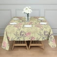thumbnail image 3 of Pioneer Flower Floral Print Pattern Square Tablecloth,Waterproof Square Table Cover,Wipeable Spillproof Washable Table Cover for Home Kitchen Party Decor 42"X42"(107x107cm), 3 of 6