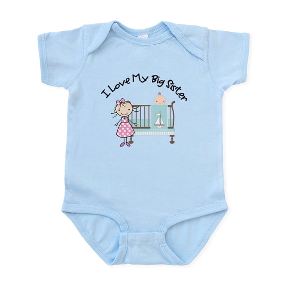 CafePress - Little Brother Big Sister Matching Shirts Infant B - Baby Light Bodysuit, Size Newborn - 24 Months