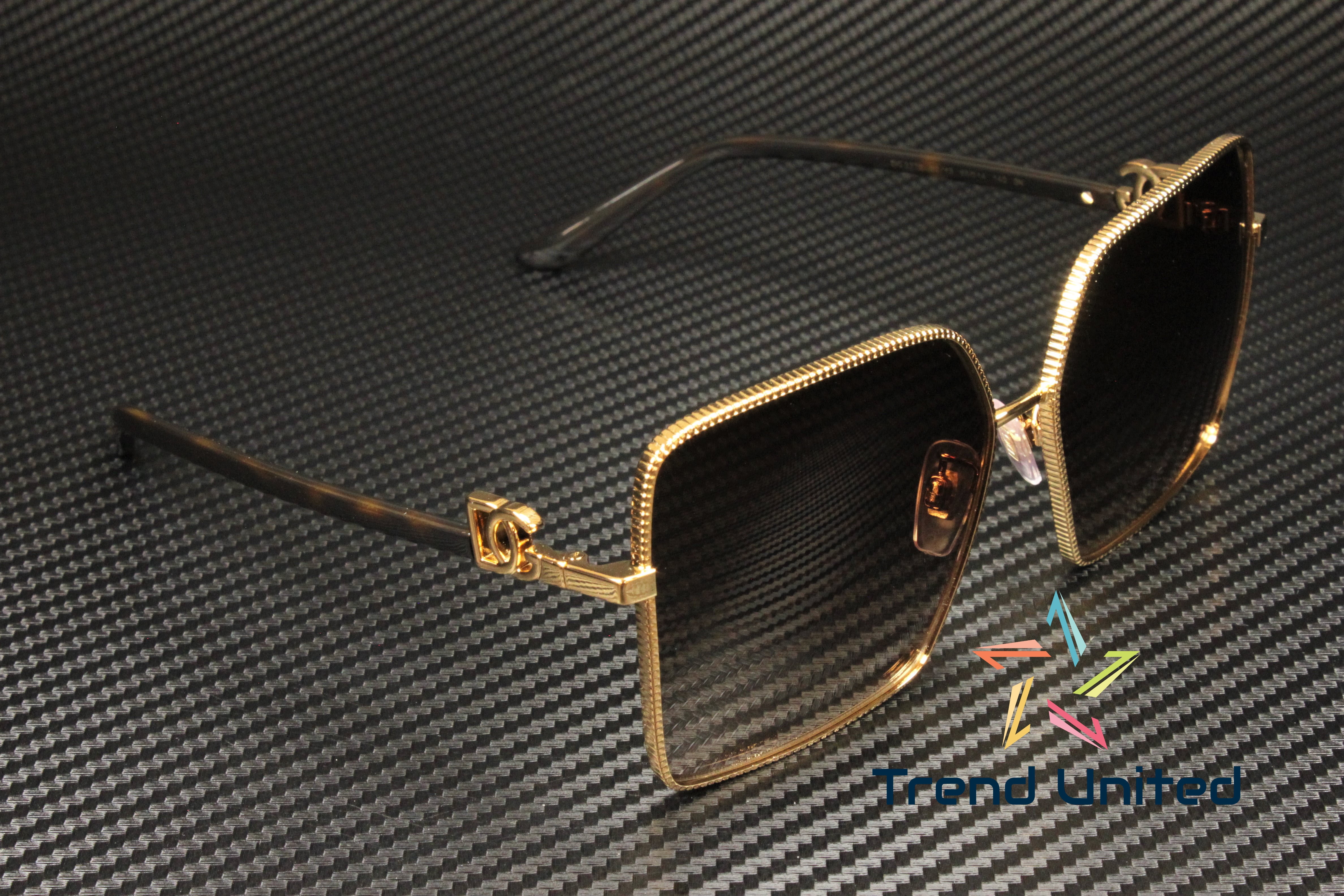 Dolce & Gabbana DG 2279 Metal Womens Square Sunglasses Gold 60mm Adult
