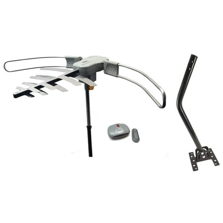 Boostwaves Premium HDTV Long Range Digital TV Antenna - Powered for Maximum Distance Over the Air TV Stations - Includes Roof Mounting (Best Long Distance Antenna)