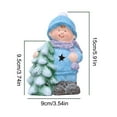 thumbnail image 6 of Lighted Ceramic Christmas Figurine Cute Light Up Boy Girl Tree Snowman Statue for Holiday Winter Indoor Mantel Tabletop Fireplace Decor, 6 of 7