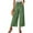 Green, variant on Kmdttou Women Summer Comfortable Casual Slim High Waist Solid Color Cotton Linen Pocket Pants