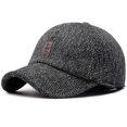 thumbnail image 1 of Winter For Men Outdoor Hat, Adjustable Warm Sport Golf Baseball Cap Hats Dad Caps Earflaps Thicken, 1 of 1