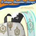 thumbnail image 5 of Pioneer Flower Floral Print Pattern 17" School Backpacks for Teens,Waterproof Oxford Fabric,S-Shape Padded Straps for School,Travel,Hiking,Camping, 5 of 5