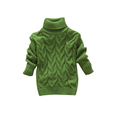 

Fsqjgq Petite Lined Hoodie Toddler Boys Girls Children s Winter Sweater Solid Color Turtleneck Knitted Top Stretch Shirt for Babys Clothes Junior Sweaters for Teen Girls Cotton Blend Green 20