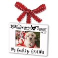 thumbnail image 1 of LCP 83145 Frame Furry Friend Ribbon Hang Christmas Ornament, 1 of 1