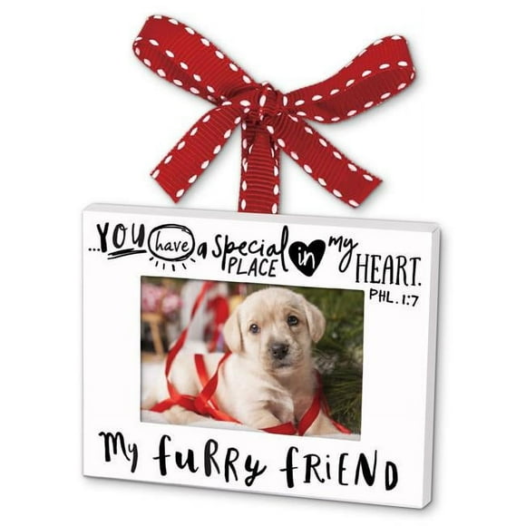 LCP 83145 Frame Furry Friend Ribbon Hang Christmas Ornament