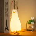 thumbnail image 3 of Yuarrent Luz LED de noche para niños, lámpara de pato tumbado de silicona recargable, regalo de vacaciones para niños, soporte para Kits de decoración para fiestas, 3 of 6