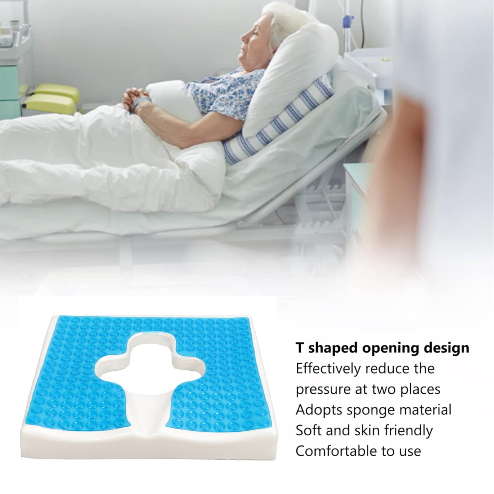 Clearance! Aminojy Anti Bedsore Cushion,Waterproof,Breathable, Bed Sore Cushions, Pain-Relieving and Pressure-Sore Care Fiber Material Bed Sore Cushion for Elderly, Bedridden, Disabled