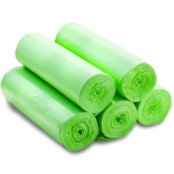 Compostable Trash Bags 13 Gallon, Tall Kitchen Garbage Bags 0.98 Mil Thick, Plant-Based Biodegradable Material, 100 Counts