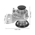 thumbnail image 2 of Houderco 2Ud Patas Niveladoras Ajustables Para Muebles Con Material De Zinc Y Base Antideslizante Plata, 2 of 8