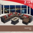 thumbnail image 2 of Rustico 10 Piece Outdoor Wicker Patio Furniture Set 10d, 2 of 7