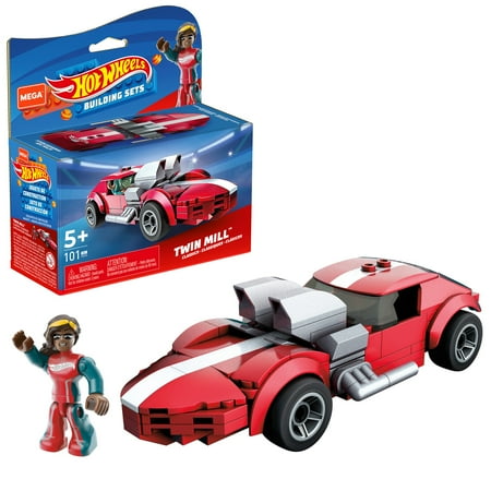 MEGA Hot Wheels Twin Mill Construction Set Building Toys for Kids