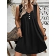 thumbnail image 3 of Ekouaer Nightgown for Women Tank Night Gown Sleeveless Sleep Shirt Button Night Shirt with Pockets Soft Sleep Dress, 3 of 5