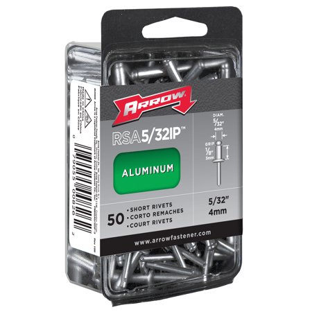 Arrow Fastener Short Aluminum Industrial Pack 5/32" Diameter Rivets