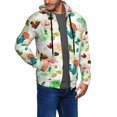 thumbnail image 2 of Honeii Floral Vintage Print Hoodies for Men, Pullover & Full Zip, Breathable Zip up Hoodie, Sweatshirt-X-Large, 2 of 5