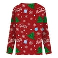 thumbnail image 5 of Qertyioot Chandail en Molleton de Noël pour Femmes Mode Décontractée Manches Longues Col en V Chandail, 5 of 5