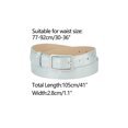 thumbnail image 3 of INSPIRE CHIC Ladies Skinny Belts PU Casual Shiny Waist Belt for Dress Jeans Single Pin Buckle Light Green, 3 of 4