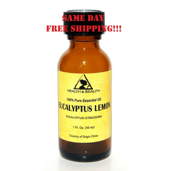 EUCALYPTUS LEMON ESSENTIAL OIL AROMATHERAPY 100% PURE NATURAL GLASS BOTTLE 1 OZ