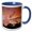 Blue/White, variant on 3drose, Image of Dazzling Peach and Blue Sky with Trees in Shadow, 11oz Magic Transforming Mug