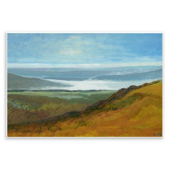 Stupell Industries Vast Serene Hills Landscape & Nature Painting Unframed Art Print Wall Art, 15 x 10