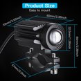thumbnail image 4 of Scienceny Foco de conducción de motocicleta de aleación 9-30V 6 LED IP65 carcasa de aluminio impermeable ajustable luz protectora de construcción de Accesorios para motos  2PCS Scienceny VI015390-02B, 4 of 6