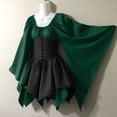 thumbnail image 4 of Elf Forest Costume, Medieval Fairy Dress, Renaissance Corset Set, Womens Traditional Irish Dress Renaissance Medieval Costume Flare Sleeve Corset Halloween Victorian Short Dress , Black M, 4 of 4