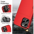 thumbnail image 5 of 4-in-1 for iPhone 15 Pro Max Case with Screen Protector & Camera Cover Full Body Hybrid iPhone 15 Pro Max Case Wallet Card Holder Shockproof Protective Phone Case for iPhone 15 Pro Max (Red), 5 of 14