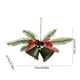 thumbnail image 3 of Adornos navideños con campanas de terciopelo rojo y lazos de hierro forjado para crear un ambiente festivo., 3 of 6