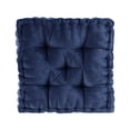 thumbnail image 4 of Poly Chenille Square Floor Pillow Cushion 20x20", Tufted Scalloped Edge, Hypoallergenic Polyester Filling, 4 of 6
