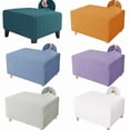 thumbnail image 7 of Elastic Ottoman Slipcover, Stretchable Furniture Protector With Non-Slip Design For Square Footstool Pouf, Jacquard Washable Cover Fits 18 To 24 Inch, Home Decor & Easy Care, 7 of 7