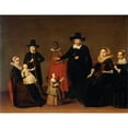 thumbnail image 2 of Willem Cornelisz Duyster 14x12 Gold Ornate Wood Frame and Double Matted Museum Art Print Titled - Family Group with a Black Man (C. 1631 - C. 1650), 2 of 4