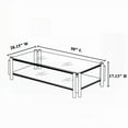 thumbnail image 4 of Unique 3-Piece Coffee Table Set - Stainless Steel & Double-Glass for Living Room/Home Office, 4 of 8