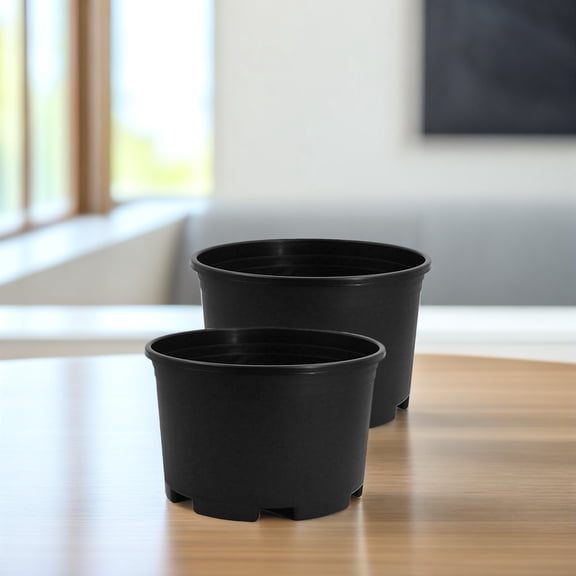 CRILSTYLEO Set of 2 Plastic Plant Pots with Drainage Holes, Perfect for Indoor Flower and Gardening