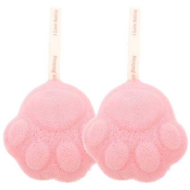 2 cepillos de esponja para ducha, bonitos cepillos de baño, cepillos de espalda y duchas.