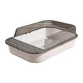 thumbnail image 4 of Cat for Indoor Cats, Kitten Potty Toilet, Large Cat Litter Basin, Detachable Cat Sand Box, Open Top Pet Litter Tray, Kitty Litter Pan Clear and White, 4 of 10
